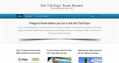 Desktop Screenshot of hot-tub-expo.com